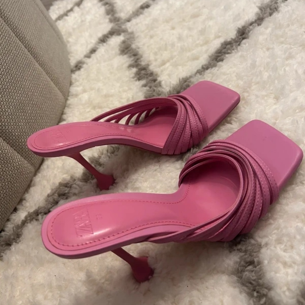 Zara Pink Strappy Heels
